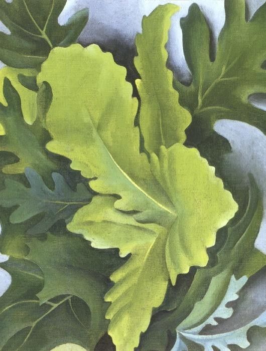 Georgia O'Keeffe Green Oak Leaves
